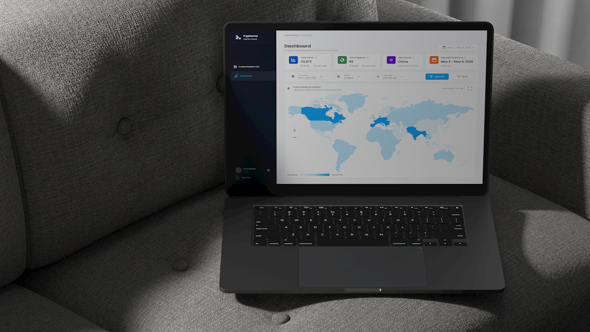 Cypheme Enterprise Platform — Redesigned Cypheme B2B SaaS admin platform for brand verification.