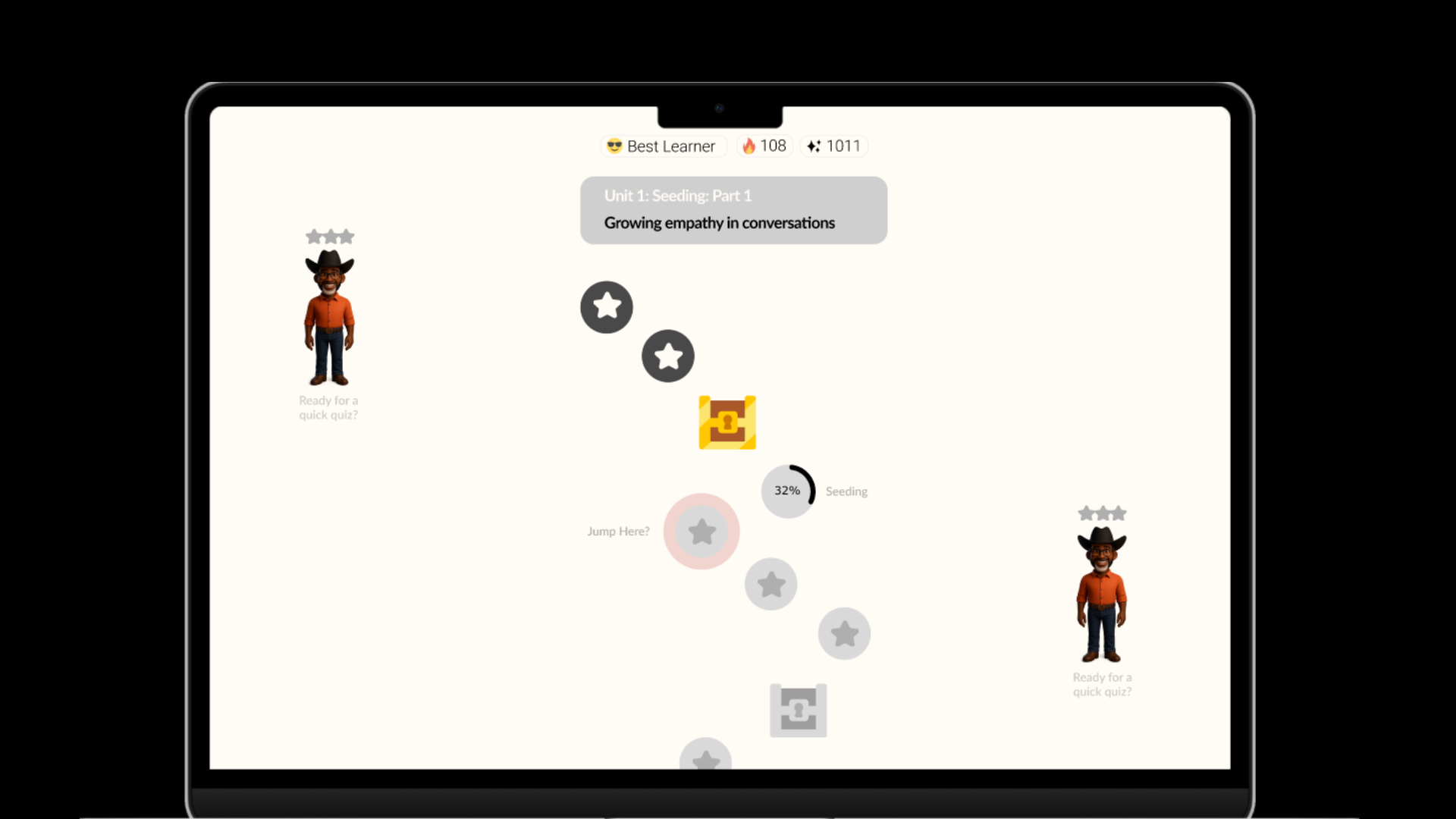 Elder final learning journey and outcome screen