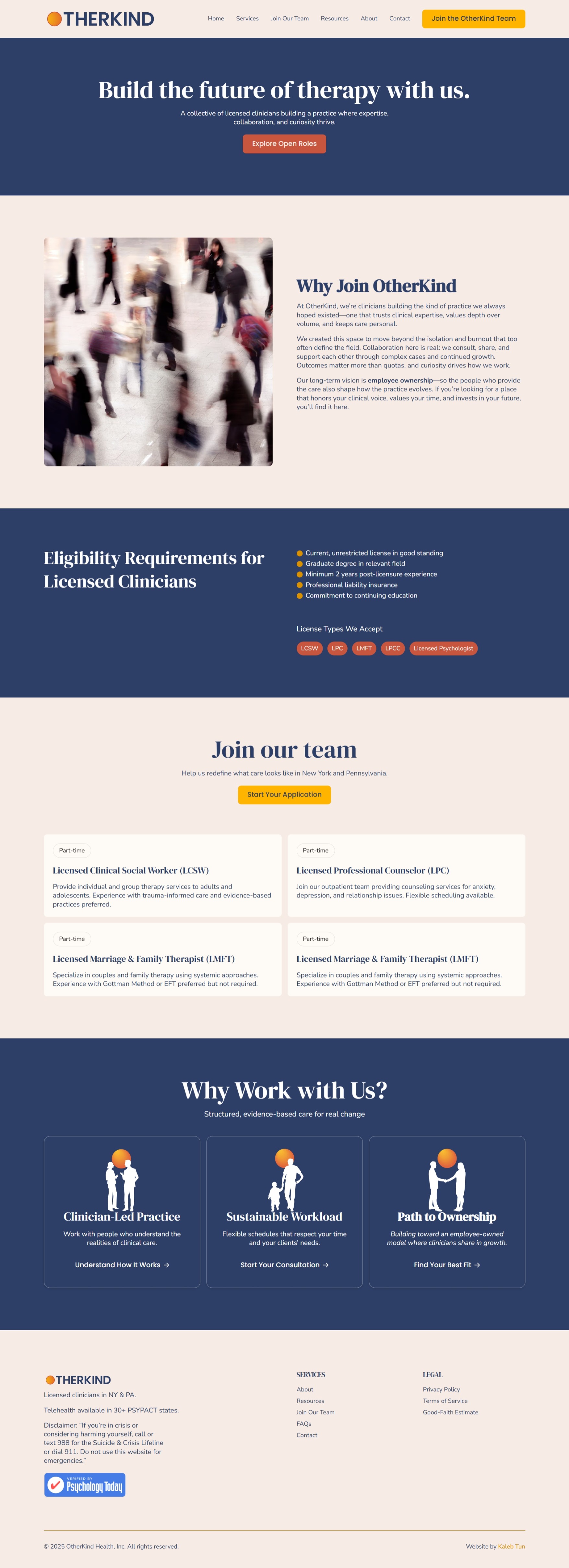 Otherkind join the team page redesign