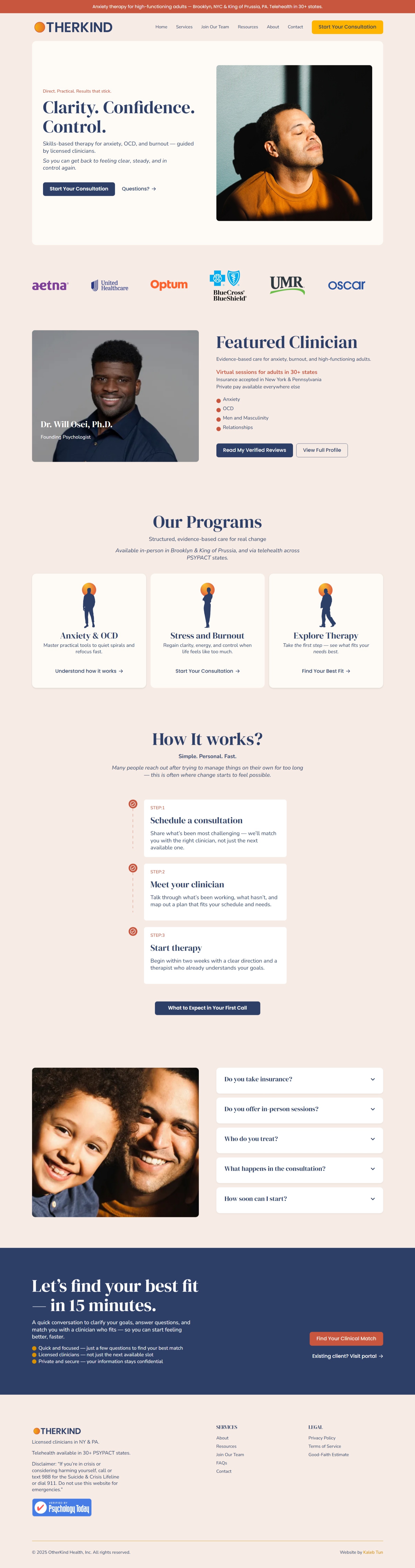 Otherkind redesigned website homepage